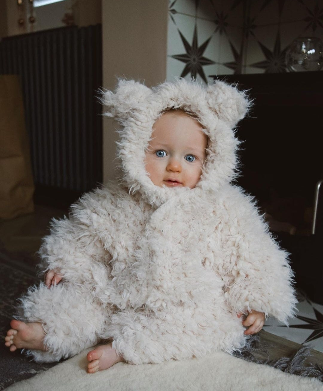 Fluffy store baby hat